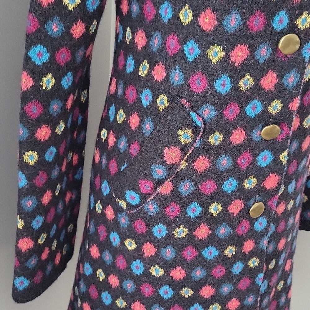 Louise Della Wool Coat Made In France Boho Statement Coat - Picture 6 of 14